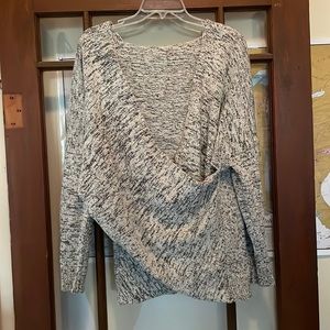 Heather Gray Criss Cross Sweater